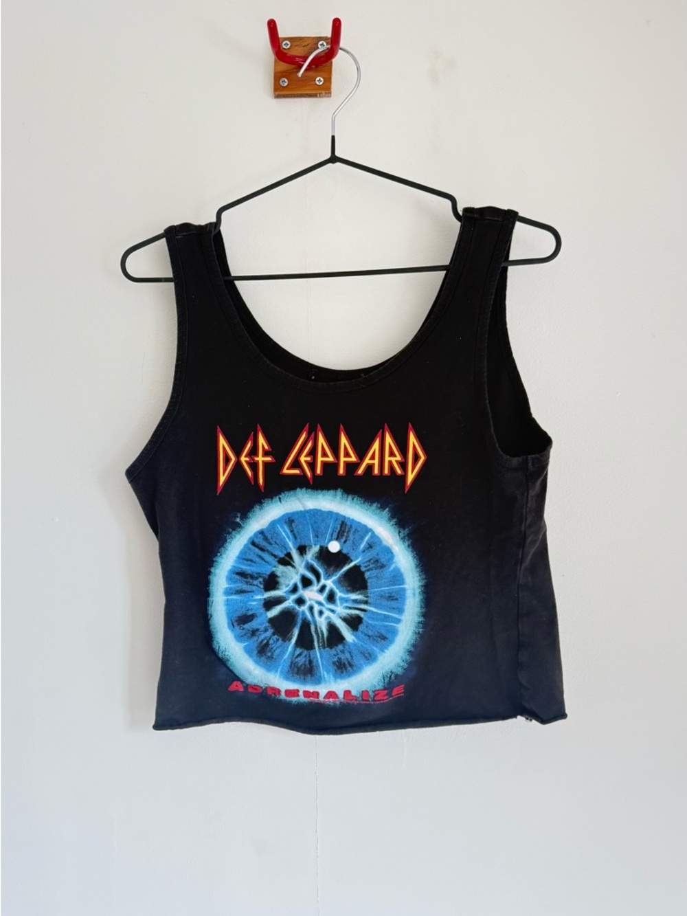Vintage Def Leppard Black Graphic Tank Top - Blue Eye Design
